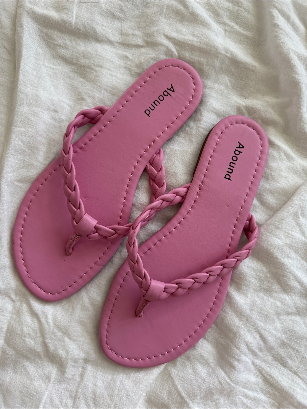 Abound Pink Braided Toe-Post Sandals Women’s Size 7.5 NWOT